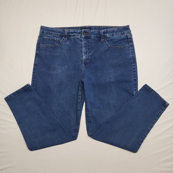 Charter Club Jeans Bristol Skinny Ankle Womens Size 16 Stretch Blue 37 X 27 - Picture 1 of 16